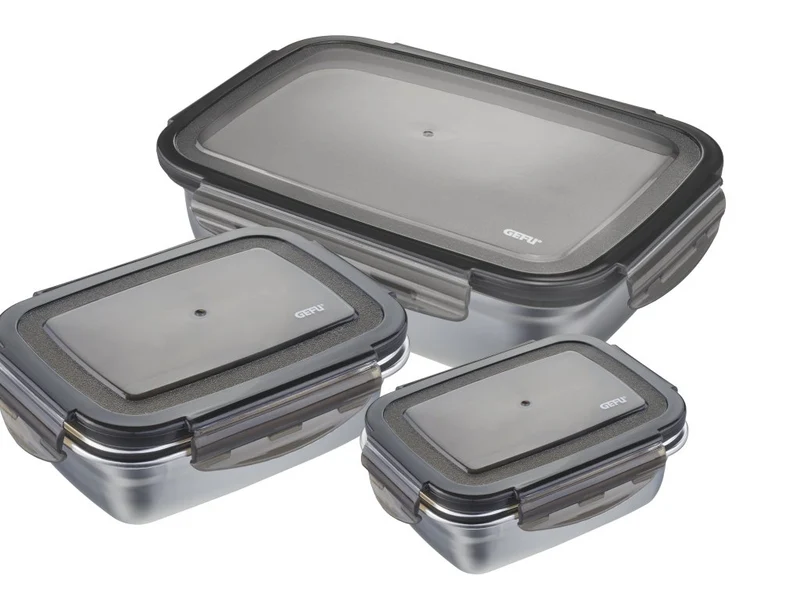 -GEFU- "PREPPO" Frischhaltedosen-Set 3-teilig Edelszahl/Kunststoff